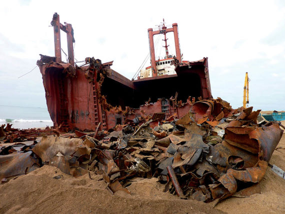 Wreck of the TK Bremen, january 2012