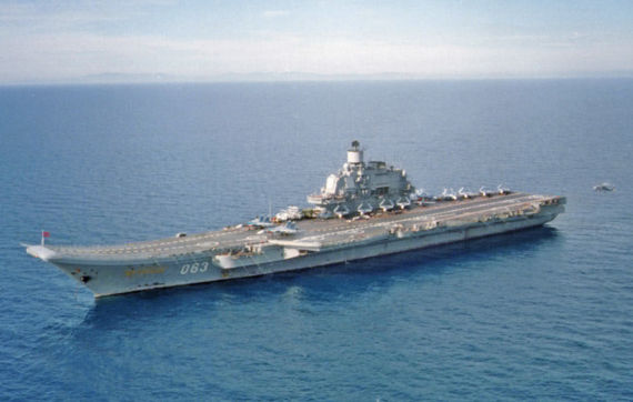 The aircraft carrier Admiral Kuznetsov