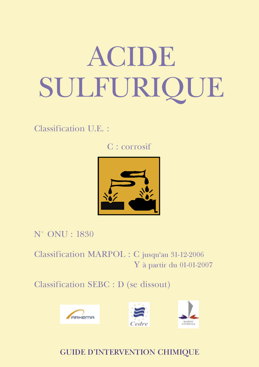 Acide Sulfurique (French Edition)